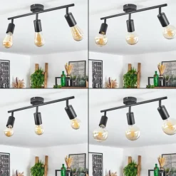 Plafonnier Maidford Noir, 3 lumières