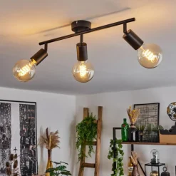 Plafonnier Maidford Noir, 3 lumières