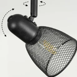 Plafonnier Malawi Noir, 1 lumière