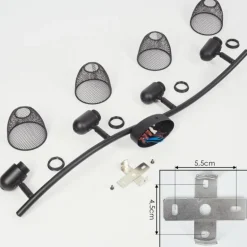 Plafonnier Malawi Noir, 1 lumière