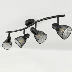 Plafonnier Malawi Noir, 1 lumière