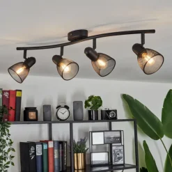 Plafonnier Malawi Noir, 1 lumière