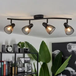 Plafonnier Malawi Noir, 1 lumière