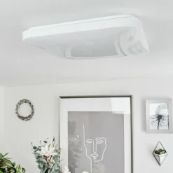 Plafonnier Melres LED Blanc, 1 lumière