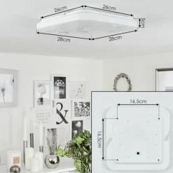 Plafonnier Melres LED Blanc, 1 lumière