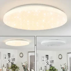 Plafonnier Melres LED Blanc, 1 lumière