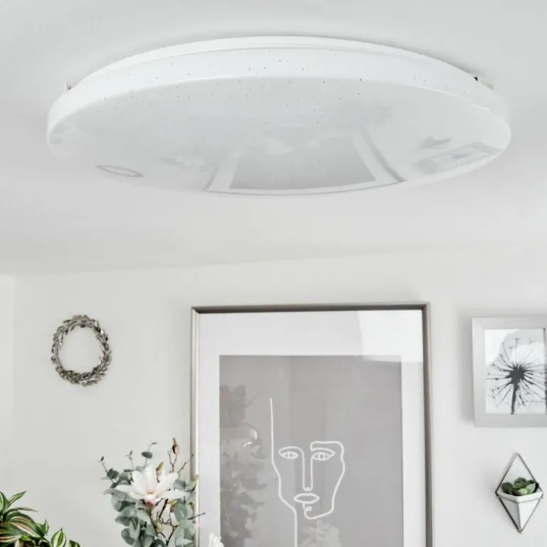 Plafonnier Melres LED Blanc, 1 lumière