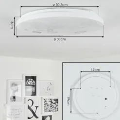 Plafonnier Melres LED Blanc, 1 lumière