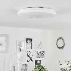 Plafonnier Melres LED Blanc, 1 lumière