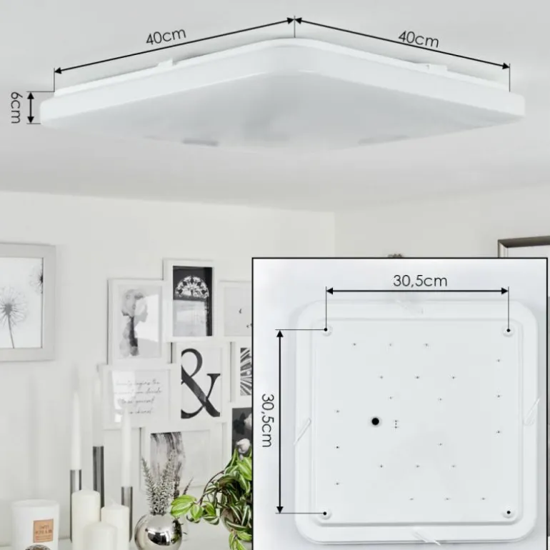 Plafonnier Melres LED Blanc, 1 lumière