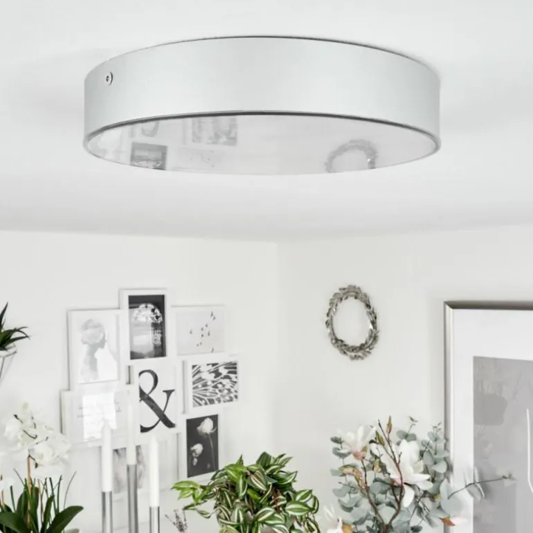 Plafonnier Mentque LED Argenté, 1 lumière