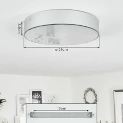 Plafonnier Mentque LED Argenté, 1 lumière