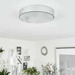 Plafonnier Mentque LED Argenté, 1 lumière