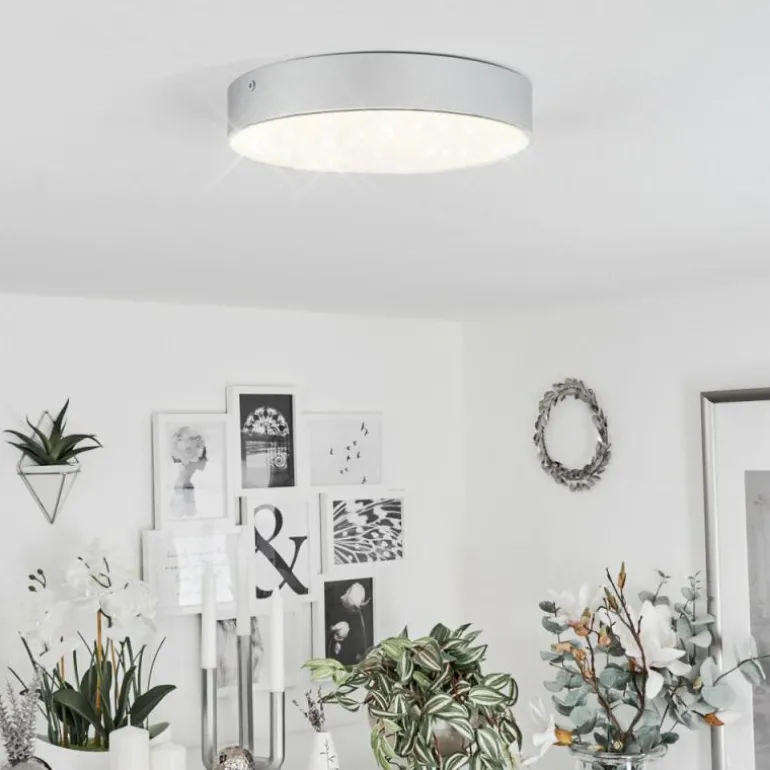 Plafonnier Mentque LED Argenté, 1 lumière