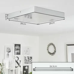 Plafonnier Mentque LED Argenté, 1 lumière
