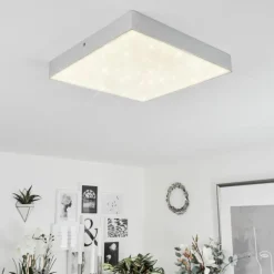 Plafonnier Mentque LED Argenté, 1 lumière