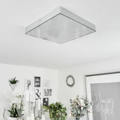 Plafonnier Mentque LED Argenté, 1 lumière