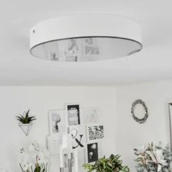 Plafonnier Mentque LED Blanc, 1 lumière