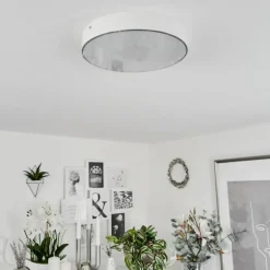 Plafonnier Mentque LED Blanc, 1 lumière