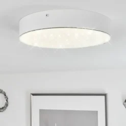 Plafonnier Mentque LED Blanc, 1 lumière