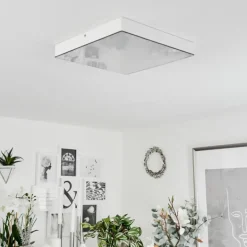 Plafonnier Mentque LED Blanc, 1 lumière