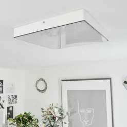 Plafonnier Mentque LED Blanc, 1 lumière