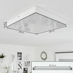 Plafonnier Mentque LED Blanc, 1 lumière