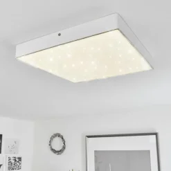 Plafonnier Mentque LED Blanc, 1 lumière