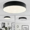 Plafonnier Mentque LED Noir, 1 lumière