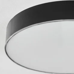 Plafonnier Mentque LED Noir, 1 lumière