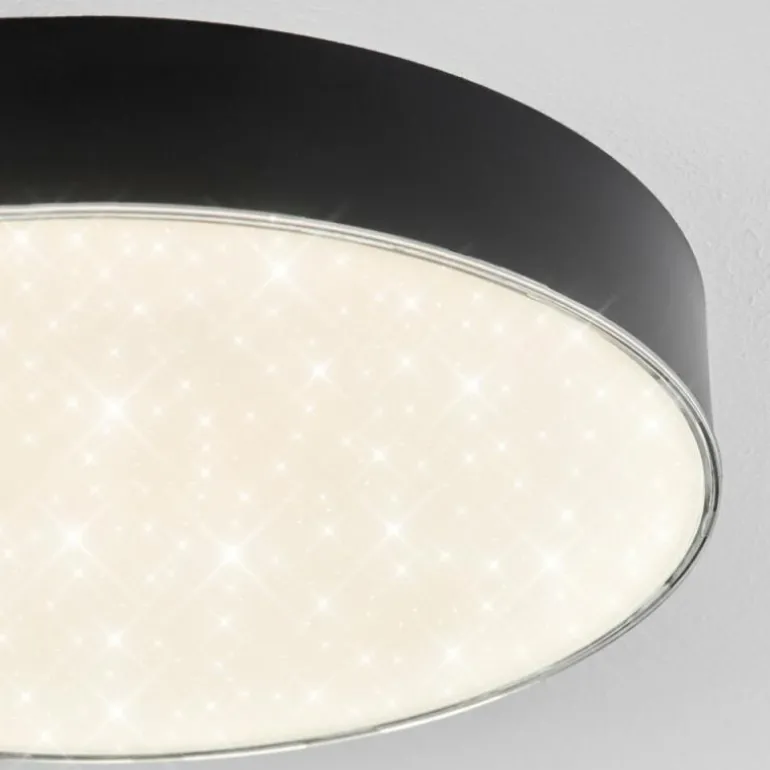 Plafonnier Mentque LED Noir, 1 lumière