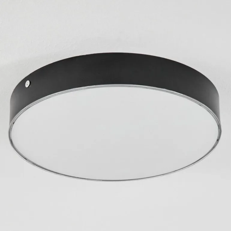 Plafonnier Mentque LED Noir, 1 lumière