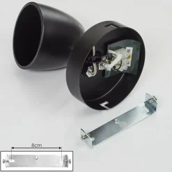 Plafonnier Moesdorf Nickel mat, Noir, 1 lumière