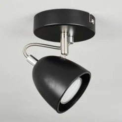 Plafonnier Moesdorf Nickel mat, Noir, 1 lumière