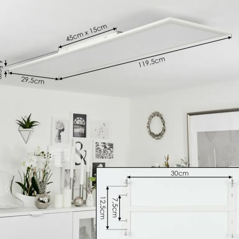 Plafonnier Montalba LED Blanc, 1 lumière, Télécommandes, Changeur de couleurs