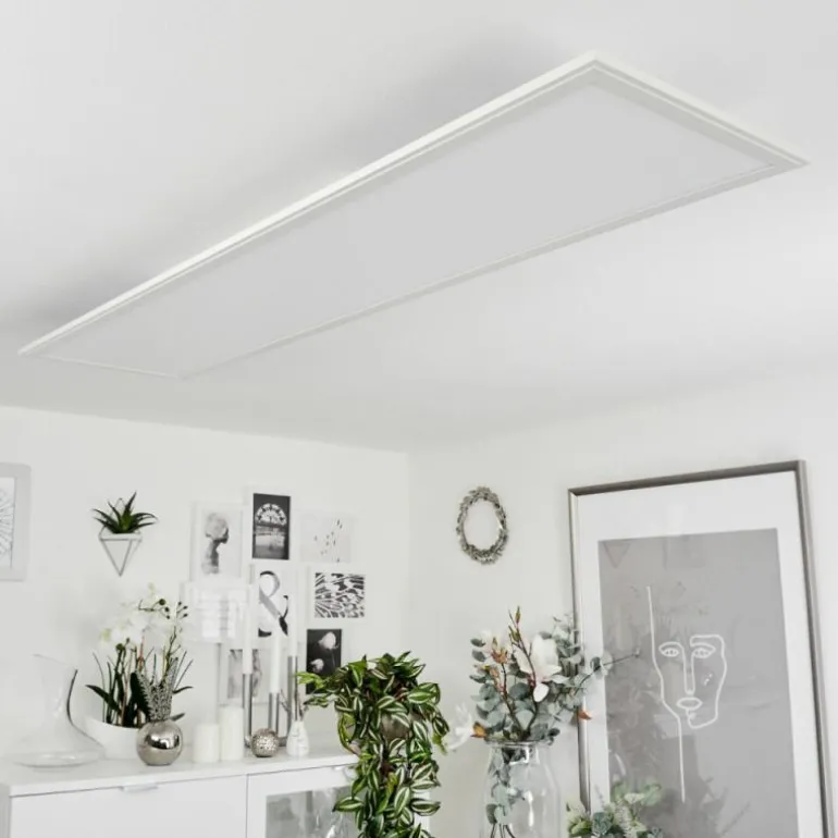 Plafonnier Montalba LED Blanc, 1 lumière, Télécommandes, Changeur de couleurs