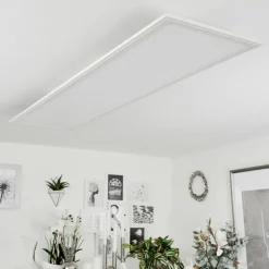 Plafonnier Montalba LED Blanc, 1 lumière, Télécommandes, Changeur de couleurs