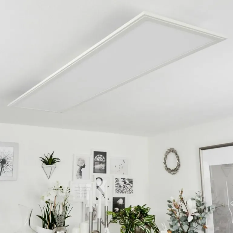 Plafonnier Montalba LED Blanc, 1 lumière, Télécommandes, Changeur de couleurs