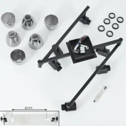 Plafonnier Murianette Noir, 6 lumières