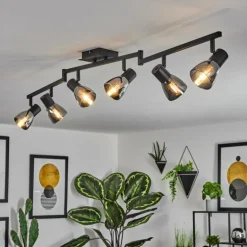 Plafonnier Murianette Noir, 6 lumières