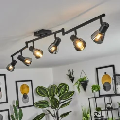 Plafonnier Murianette Noir, 6 lumières