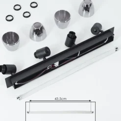 Plafonnier Murianette Noir, 4 lumières