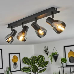 Plafonnier Murianette Noir, 4 lumières