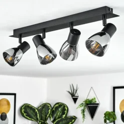 Plafonnier Murianette Noir, 4 lumières