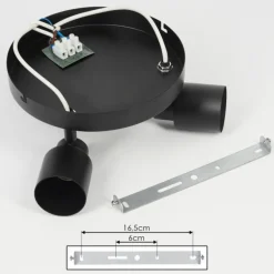 Plafonnier Nestavel LED Noir, 3 lumières