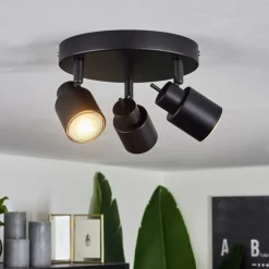 Plafonnier Nestavel LED Noir, 3 lumières