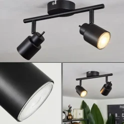 Plafonnier Nestavel LED Noir, 2 lumières