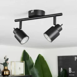 Plafonnier Nestavel LED Noir, 2 lumières