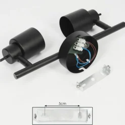 Plafonnier Nestavel LED Noir, 2 lumières