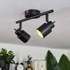 Plafonnier Nestavel LED Noir, 2 lumières